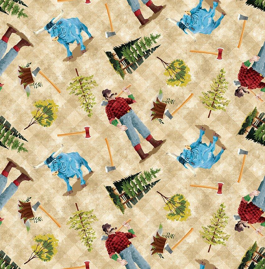 $15.49 * PREORDER* Clothworks Quilt Minnesota 2024 Paul Bunyan Toss Li ...