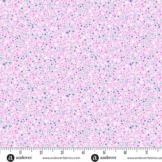 Andover Fabrics Fairy Dust Pink Sparkle MU-053-P