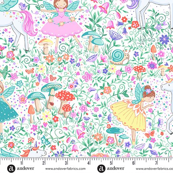 Andover Fabrics Fairy Dust White Magic Garden MU-049-W