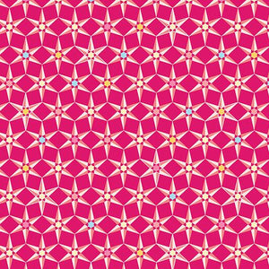 Benartex Fabric Cityscape Day Star Cerise    1712626