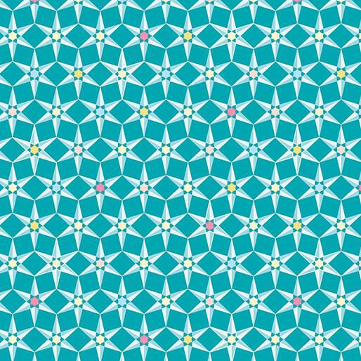 Benartex Fabric Cityscape Day Star Teal    1712684