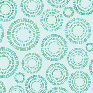 Benartex Fabric Cityscape Day Traffic Circle  Aqua    1712724