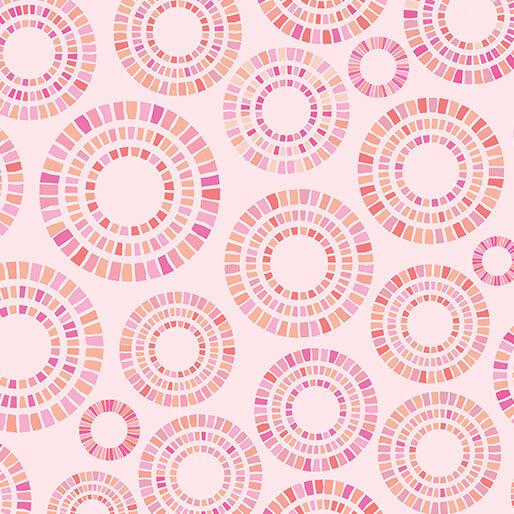 Benartex Fabric Cityscape Day Traffic Circle  Pink    1712702