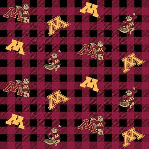 Benartex Fabrics NCAA- Minnesota Gophers Buffalo Plaid  MIN1178