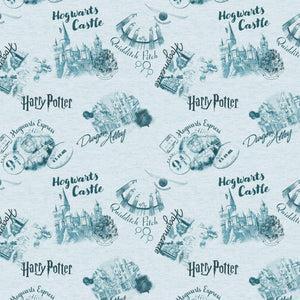 Camelot Fabrics Wizarding Sketches  Blue 23800922-02