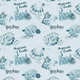 Camelot Fabrics Wizarding Sketches  Blue 23800922-02