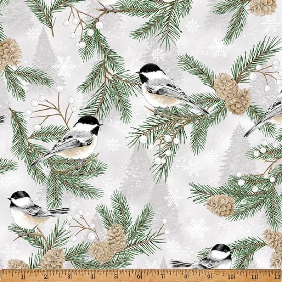 Hoffman Fabrics Winter's Eve Frost Silver W5359-113S