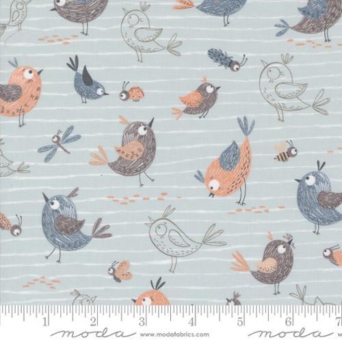 Moda Fabrics Chirp Friends Sky 39030 19