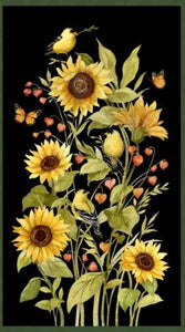 Wilmington Prints Sunflower Splendor Panel  24"x43" 3023-83324-975