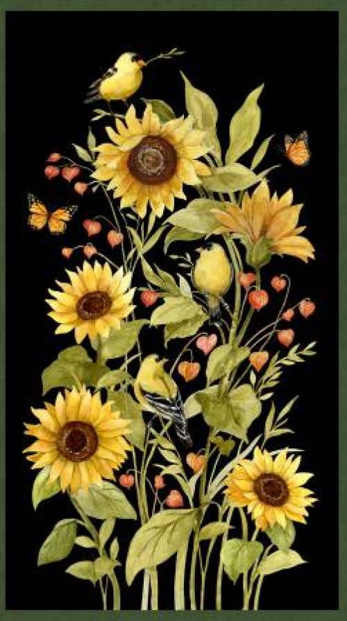 Wilmington Prints Sunflower Splendor Panel  24